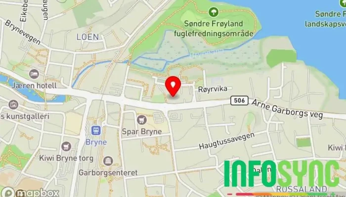 kart over Jæren Kabelnett Internettleverandør, Kabel-TV-selskap i Bryne