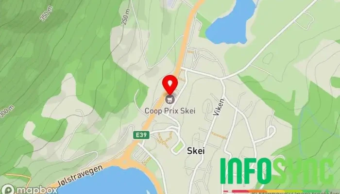 kart over JØLSTER LANDBRUKSTENESTER SA  i Skei