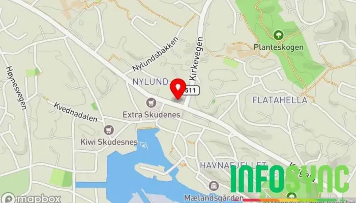 kart over Karmøy Skipsconsult Management AS Frakttjeneste i Skudeneshavn