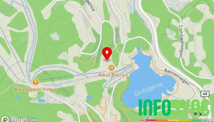 kart over Kikut Bistro Bistro, Restaurant i Geilo