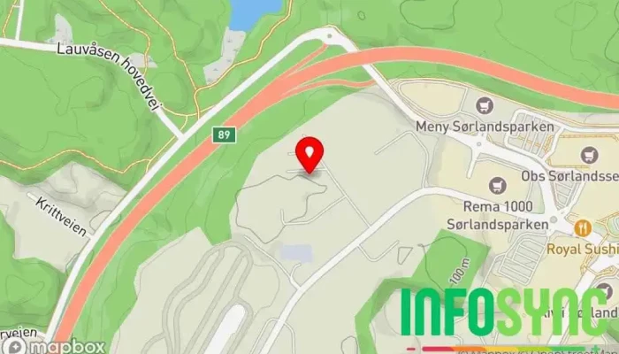 kart over Kis Sør AS Kranservice i Kristiansand