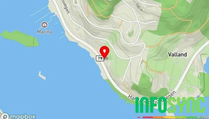 kart over Kvamskogen vaktsentral Torkjell Kjosås Eiendomsforvaltningsselskap i Norheimsund
