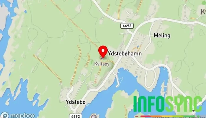 kart over Kvitsøy fyr Turistattraksjon i Kvitsøy