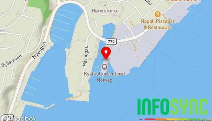 kart over Kystmuseet Norveg - del av Museet Midt IKS Museum, Kunstmuseum, Kafé, Lokalhistorisk museum, Rorbu i Rørvik