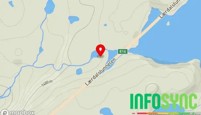 kart over Lærdalstunnelen Turistattraksjon i Vossevangen
