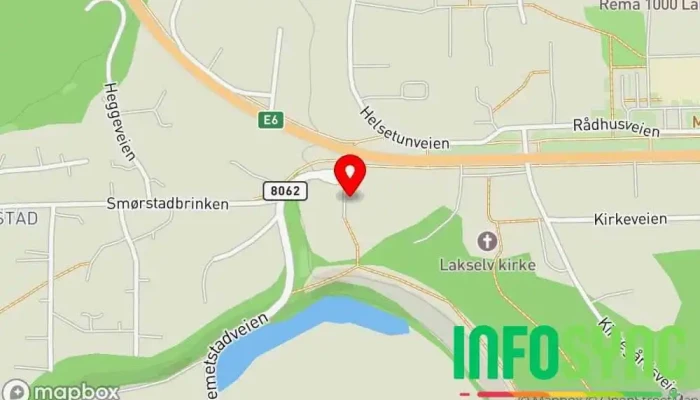 kart over Lakselv bussterminal Busstopp i Lakselv