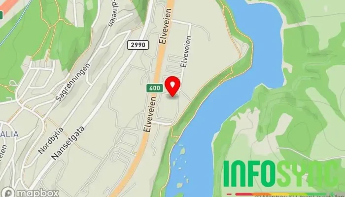 kart over Larvik bedriftssenter Postkontor, Posttjeneste i Larvik