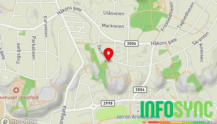 kart over Larvik Wiresaging Rivingsentreprenør i Larvik