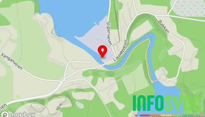 kart over Lauvsnes power station Hydroelektrisk kraftverk i Flatanger