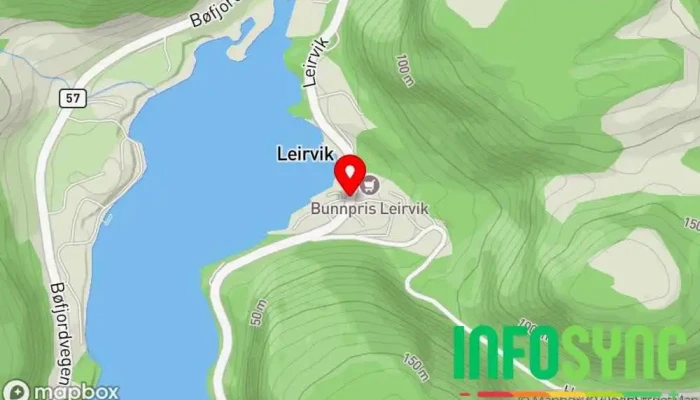 kart over Leirvik  i Leirvik