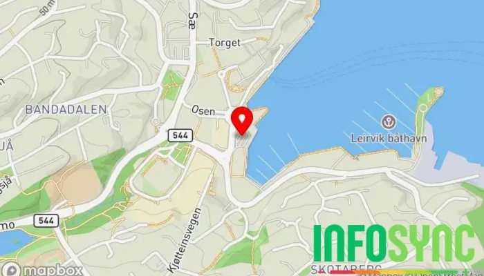 kart over Leirvik bussterminal Busstopp i Stord