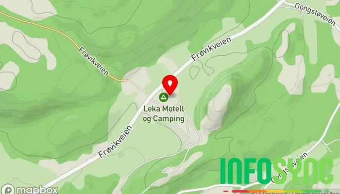 kart over Leka motell og camping Motell, Campingplass i Leka