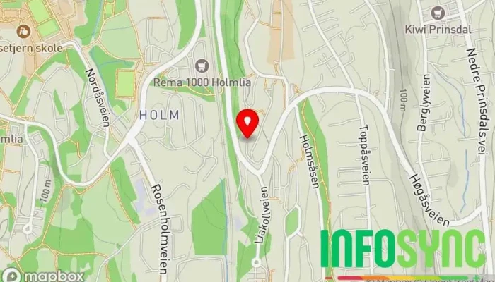 kart over Liakollen mestringsenhet Senter for avhengighetsbehandling i Oslo