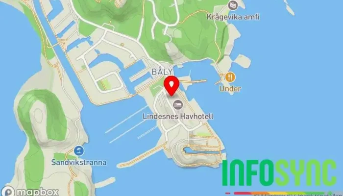 kart over Lindesnes Havhotell Hotell i Balveï