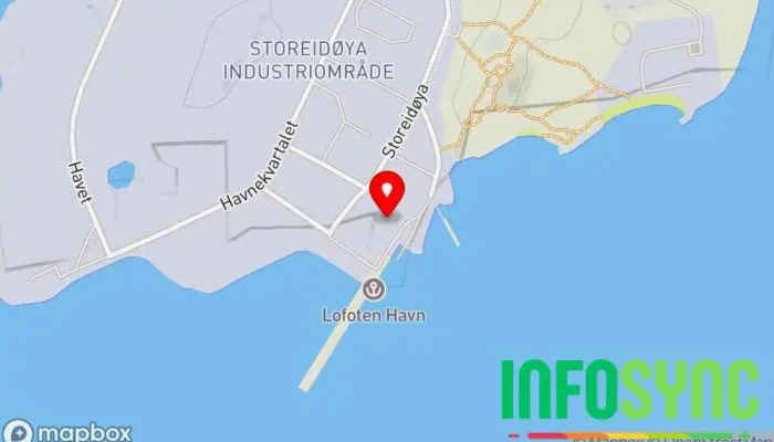 kart over Lofotterminalen AS Lagringsanlegg, Transporttjeneste i Leknes