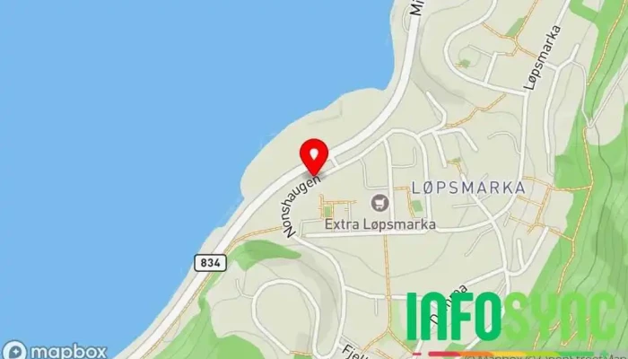 kart over Løpsmarka  i Løpsmarka