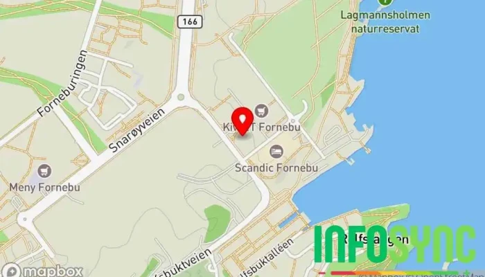 kart over Lynet Internett AS Internettleverandør i Fornebu