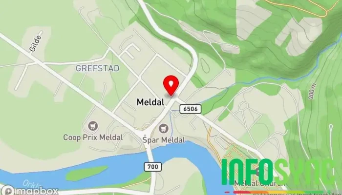 kart over Meldal  i Meldal