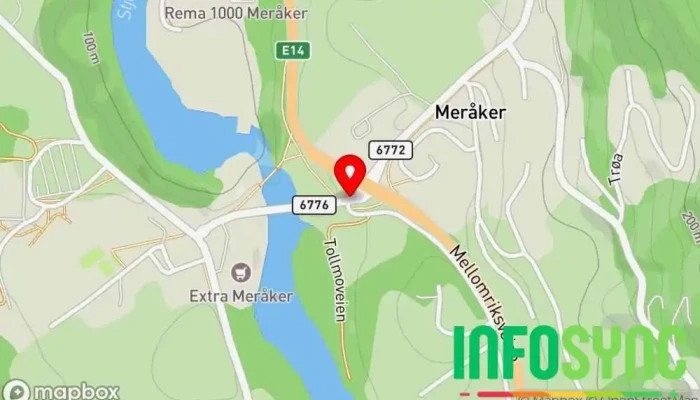 kart over Meråker kommune  i Meråker kommune