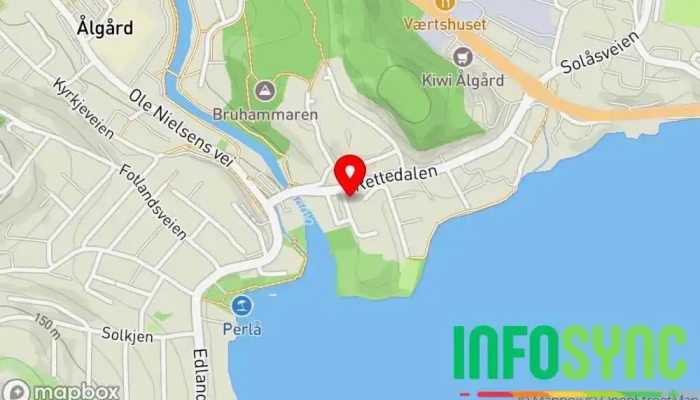 kart over NAV Gjesdal Kommunalt kontor i Ålgård
