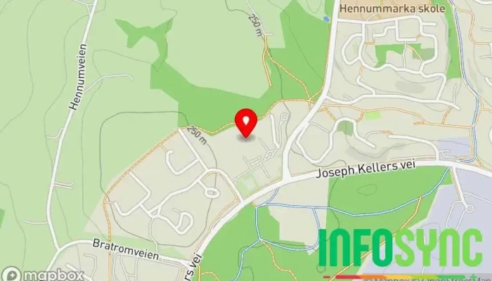 kart over NAV Lier Sosialdepartement i Tranby