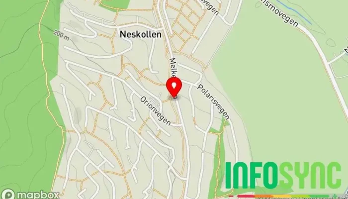 kart over Neskollen  i Neskollen