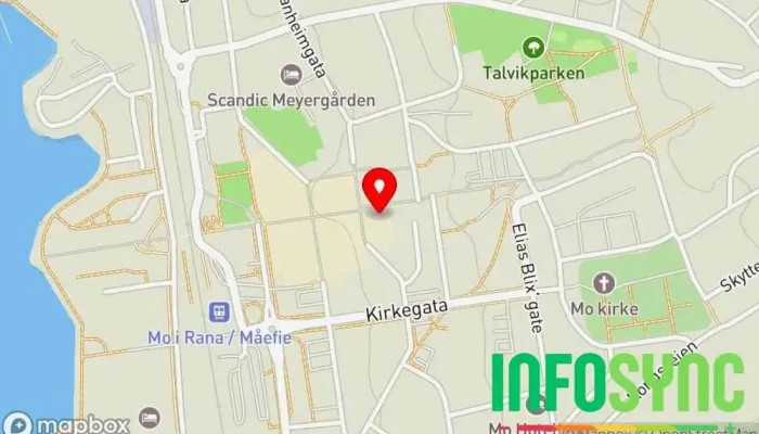 kart over Niveau Bar i Mo i Rana
