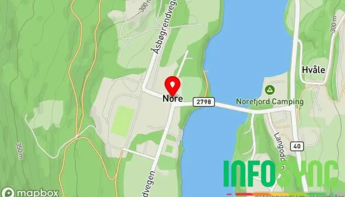 kart over Nore  i Nore