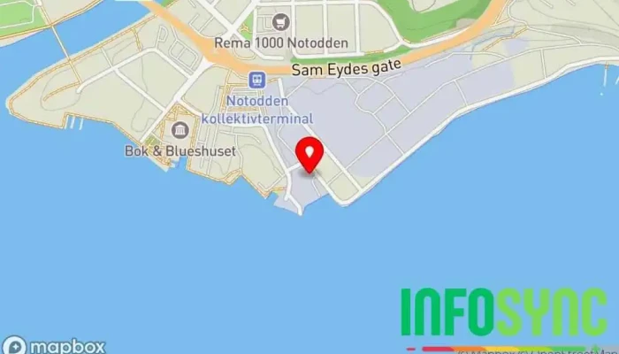 kart over Notodden Ressurssenter Skole i Notodden