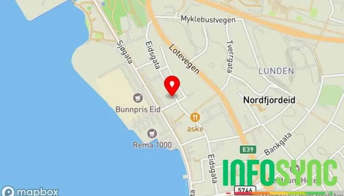 kart over Objektsikring DA avd Eid Vektertjeneste i Nordfjordeid