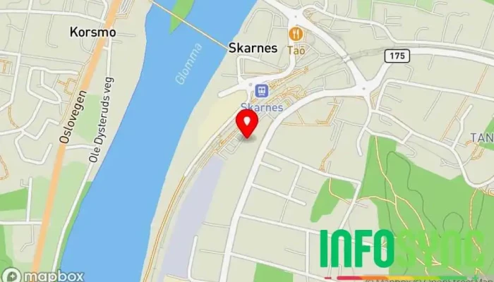 kart over Odal Gravstellservice Anleggsgartner i Skarnes