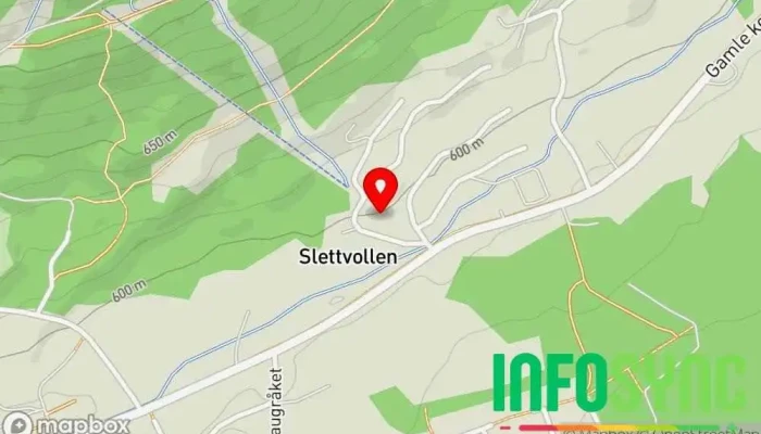 kart over Odd Fellow Huset Sletvold AS Selskapsutstyrsutleie i Oppdal