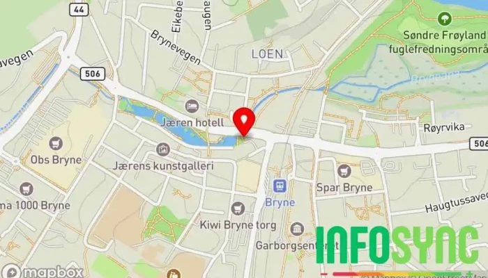 kart over OfficeLink AS Avd. Bryne Bedriftsrådgivning i Bryne