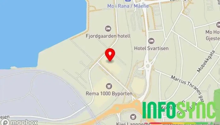 kart over ØkonomiBistand Nord AS Hovedkontor i Mo i Rana