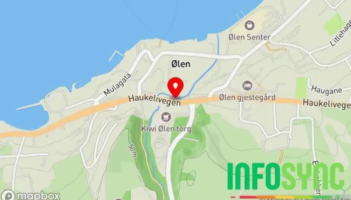 kart over Ølen  i Ølen