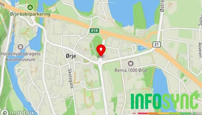 kart over Ørje  i Ørje