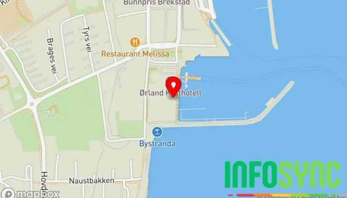 kart over Ørland-Bjugn Bygdeservice SA Vaktmestertjenester i Brekstad