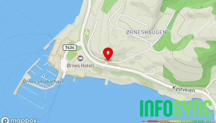 kart over Ørnes  i Ørnes