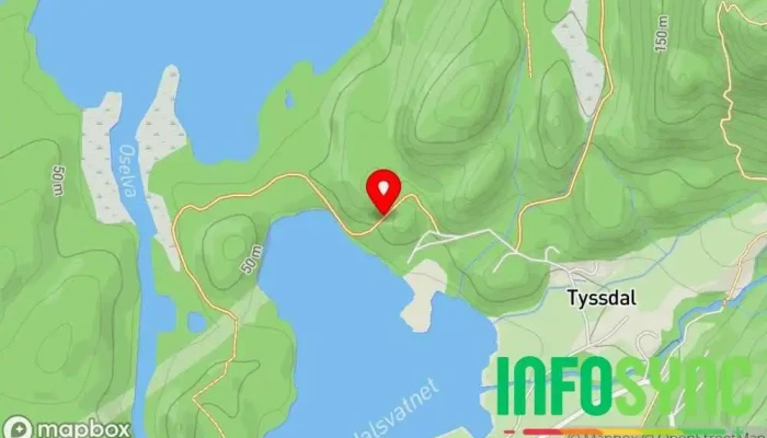 kart over Os  i Bjørnafjorden