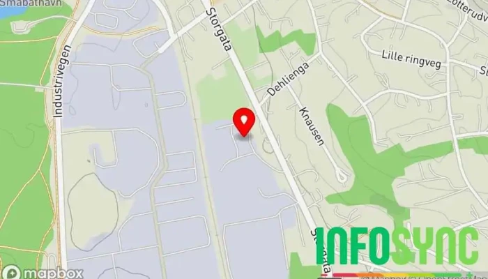 kart over Ovun AS, avd. Innlandet Plastprodusentfirma i Moelv