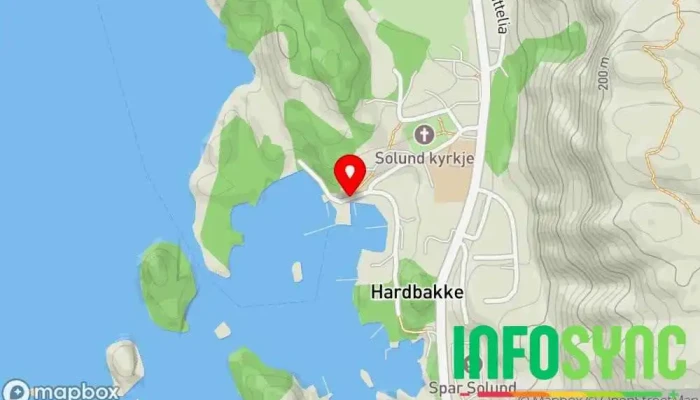 kart over Øyhopping med postbåten Transporttjeneste i Hardbakke