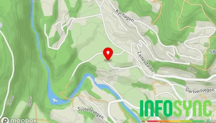 kart over Øystese Agricultural i Øystese