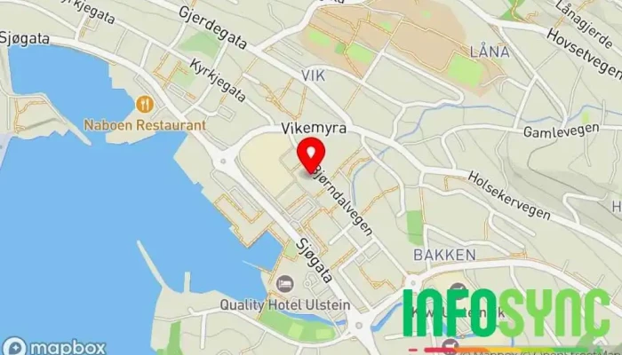 kart over Reknehuset AS Regnskapskontor i Ulsteinvik