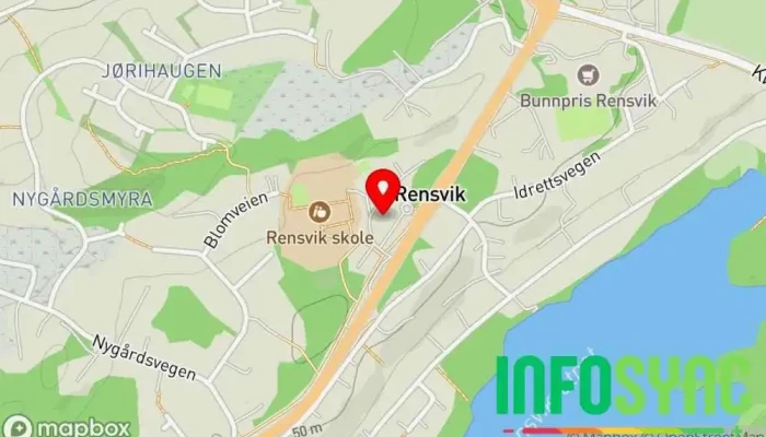 kart over Rensvik samfunnshus Selskapslokale i Frei