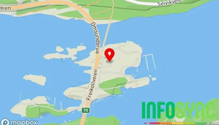 kart over Rensvikholmen Øy i Frei