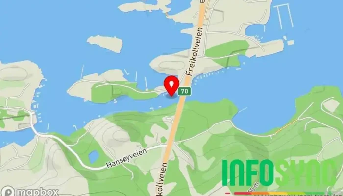 kart over Rensviksundet Strait i Frei