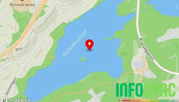 kart over Rensvikvatnet Innsjø i Frei