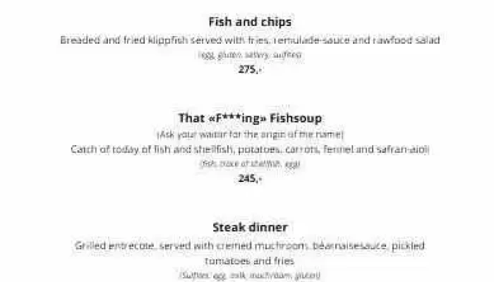 Restaurant Flo -  Meny - Farstad