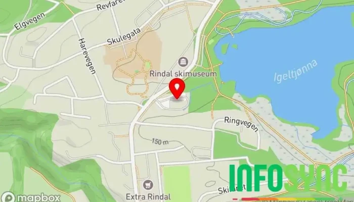 kart over Rindal brannstasjon Brannstasjon i Rindal