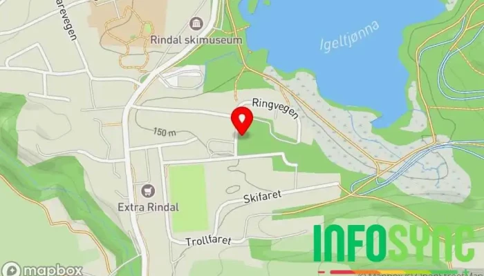 kart over Rindal eldresenter Møte- og konferanselokaler i Rindal